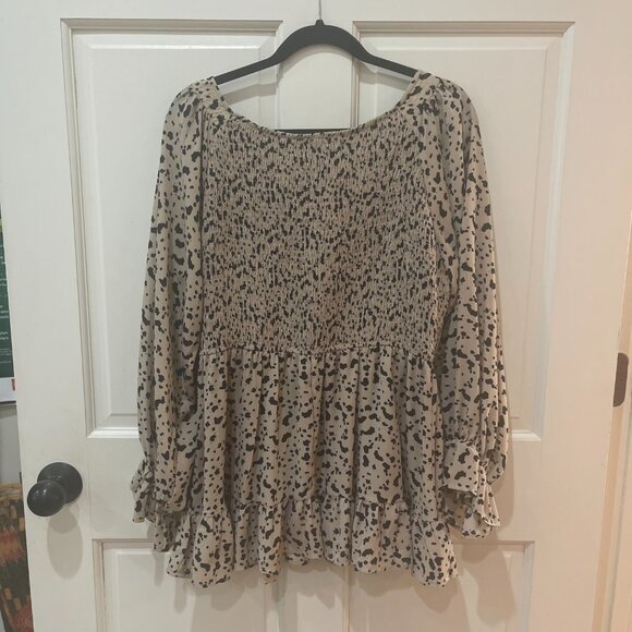 Flowy leopard print top by JODIFL size L - Picture 3 of 6